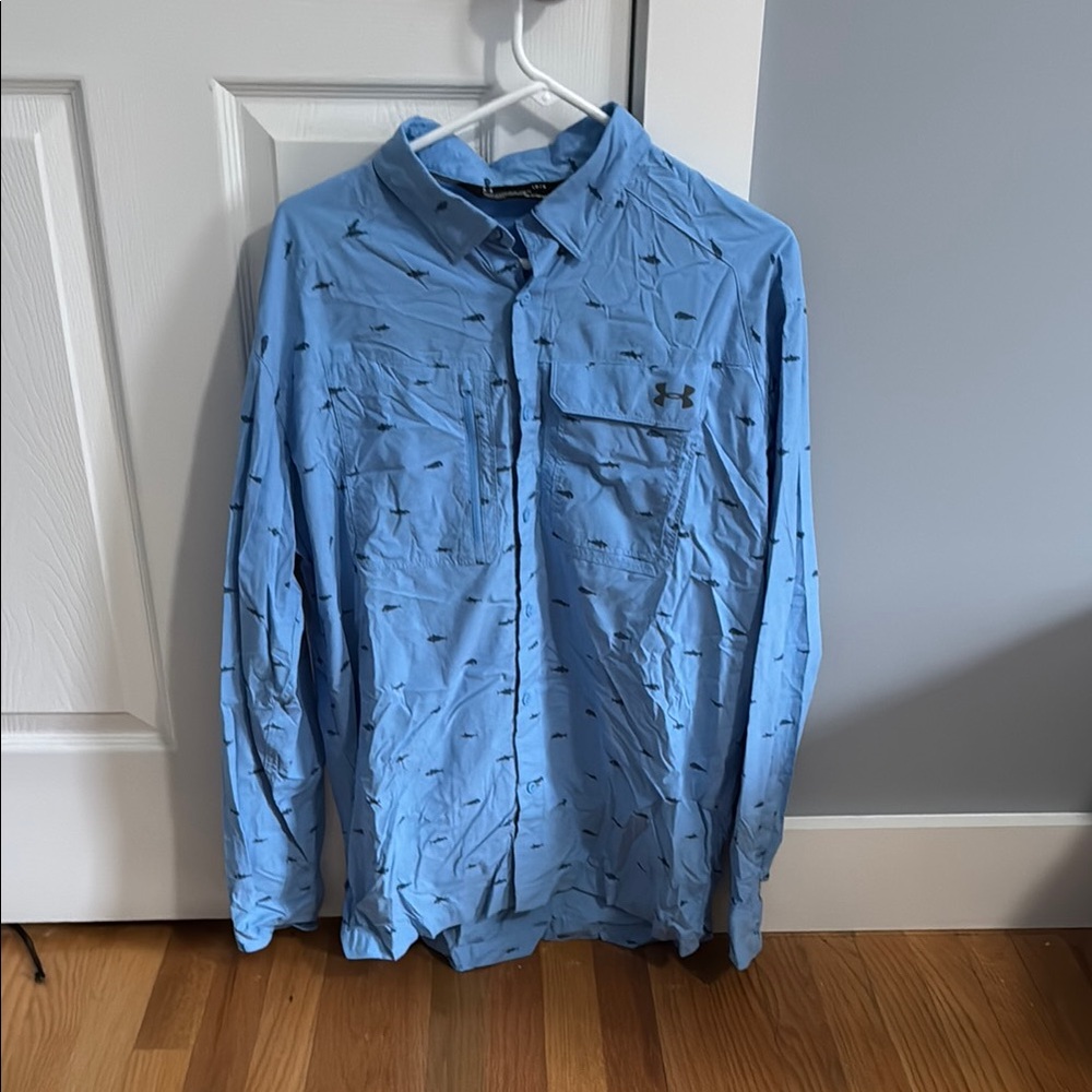 Under Armour Light Blue Button-Up Shirt